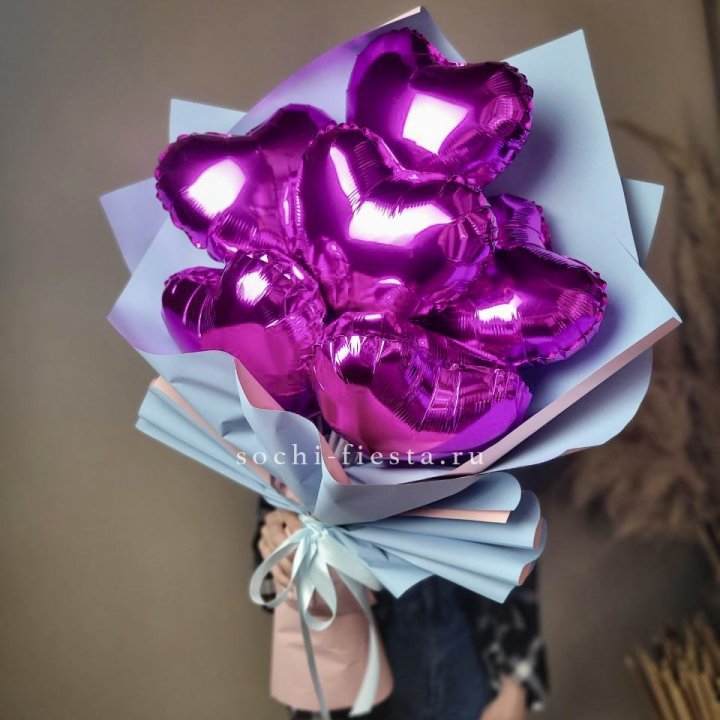 Букет из шаров сердец  в Якутске