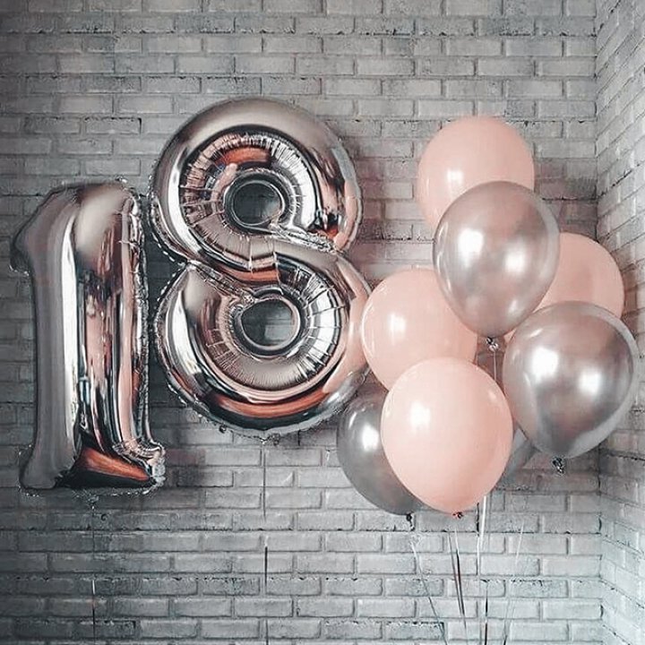 Фольгированный шар Серебряная Цифра в Якутске