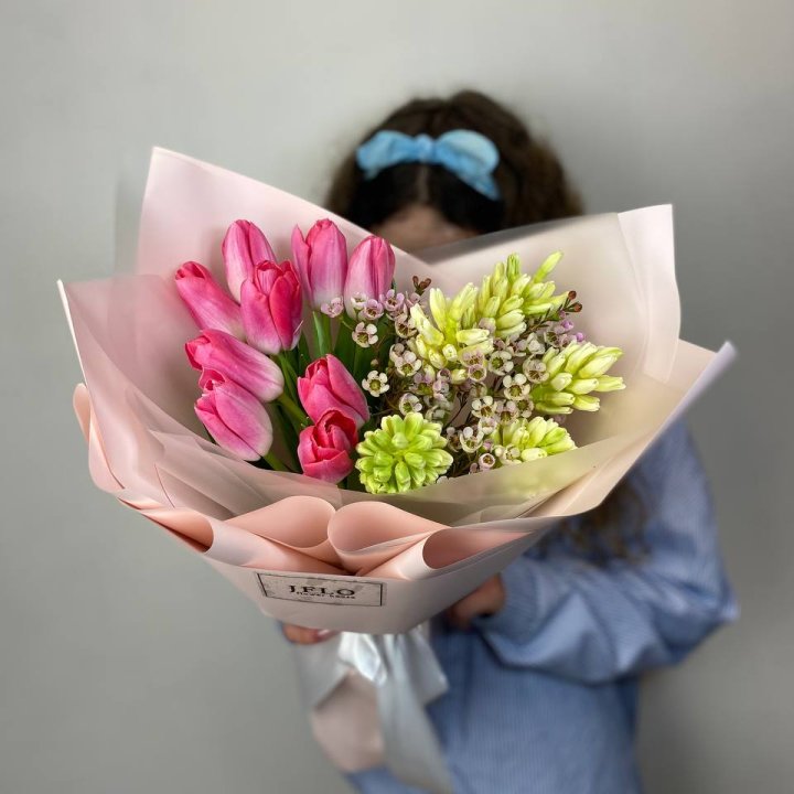  Дуо тюльпаны и гиацинты в Якутске