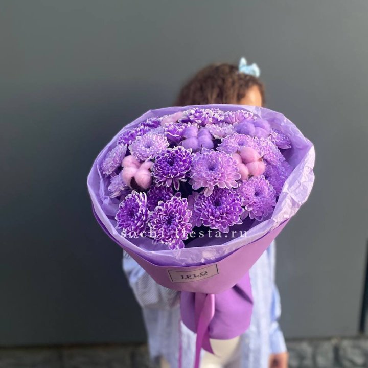 Хризантемы с хлопком в Якутске