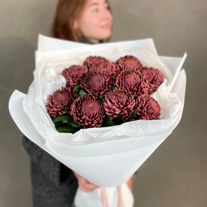 Букет хризантем "Касиопия" в Якутске