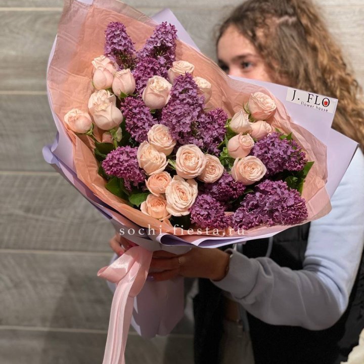 Букет "Лиловая весна" в Якутске