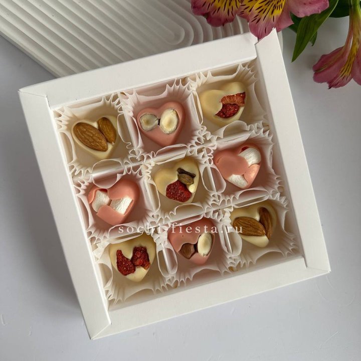 Набор конфет из бельгийского шоколада Сердца в Якутске