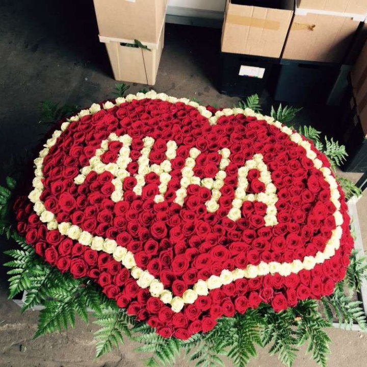 555 роз с именем в Якутске