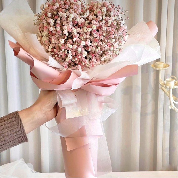 Сердце из гипсофилы  в Якутске