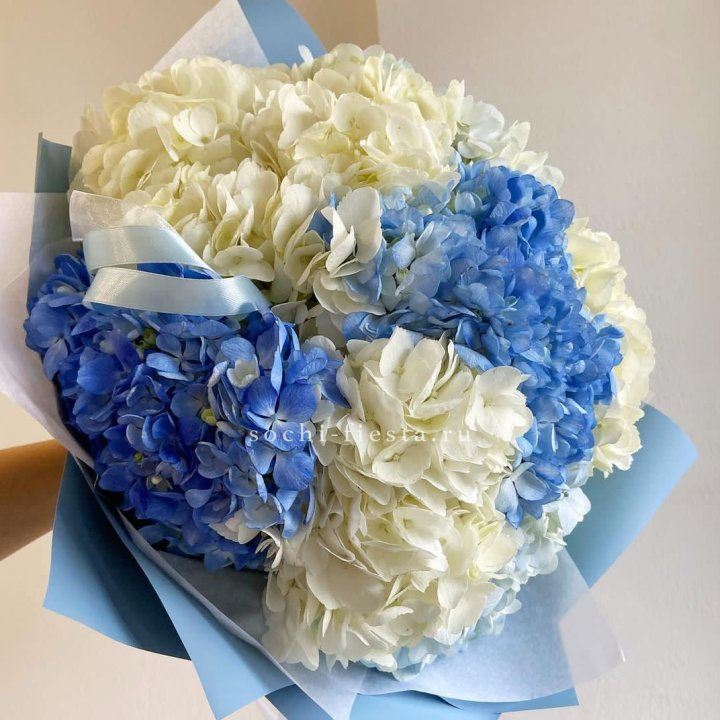 Букет гортензий "Голубая лаза" в Якутске