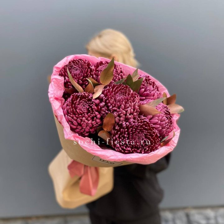 7 Хризантем Бигуди в золоте в Якутске