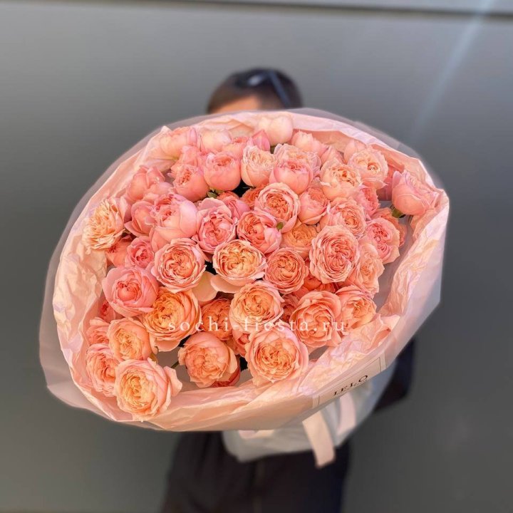 Букет из 21 пионовидной розы Джульетта в Якутске
