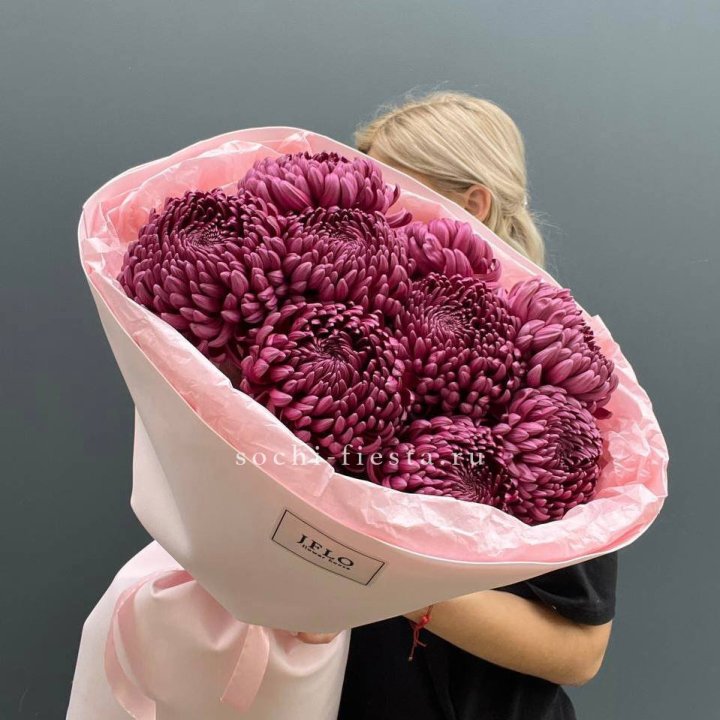 9 хризантем бигуди в Якутске