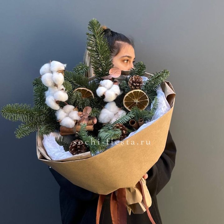 Зимний букет с нобилисом в Якутске