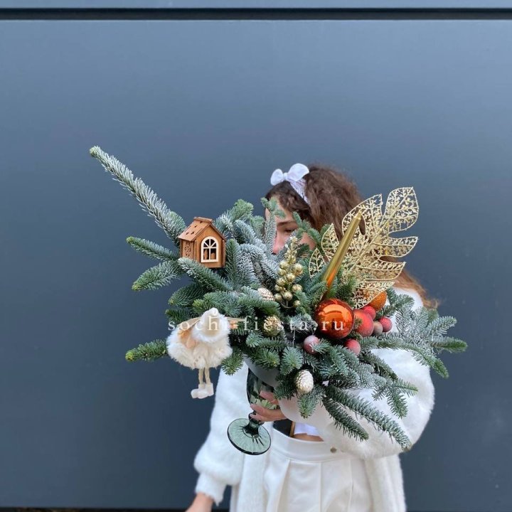 Композиция в бокале огненная  в Якутске