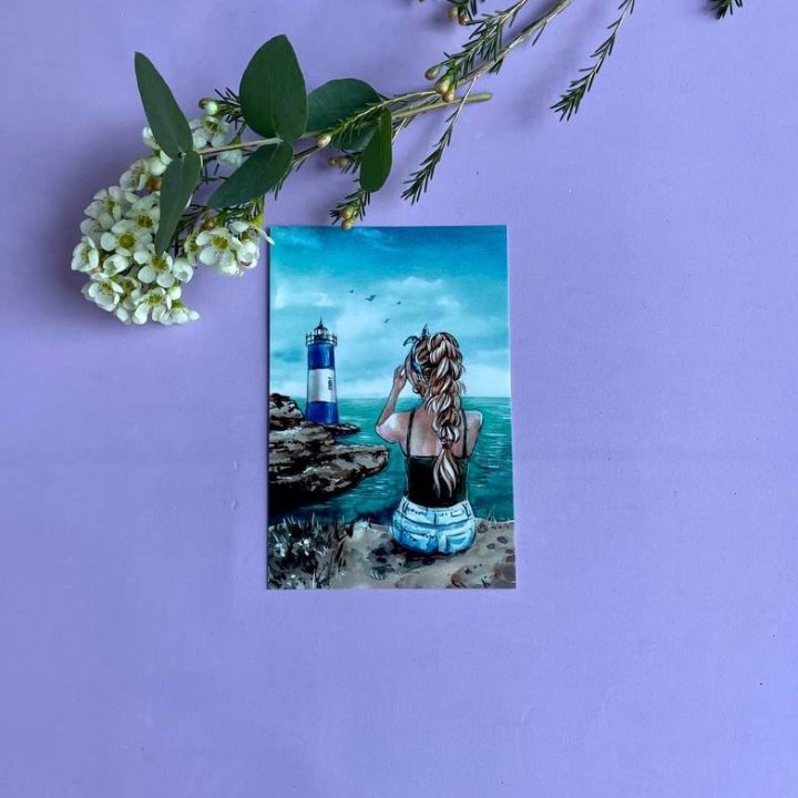 Открытка к букету "Океан" в Якутске