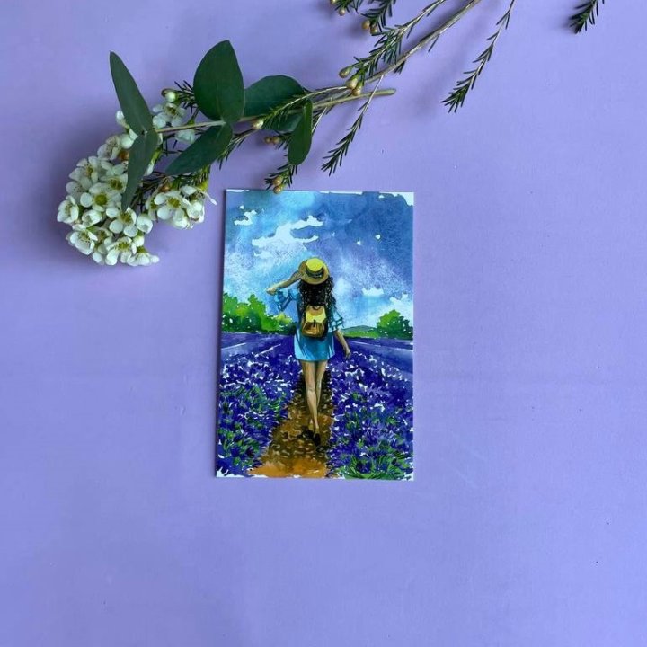 Открытка к букету "Цветочная дорога" в Якутске