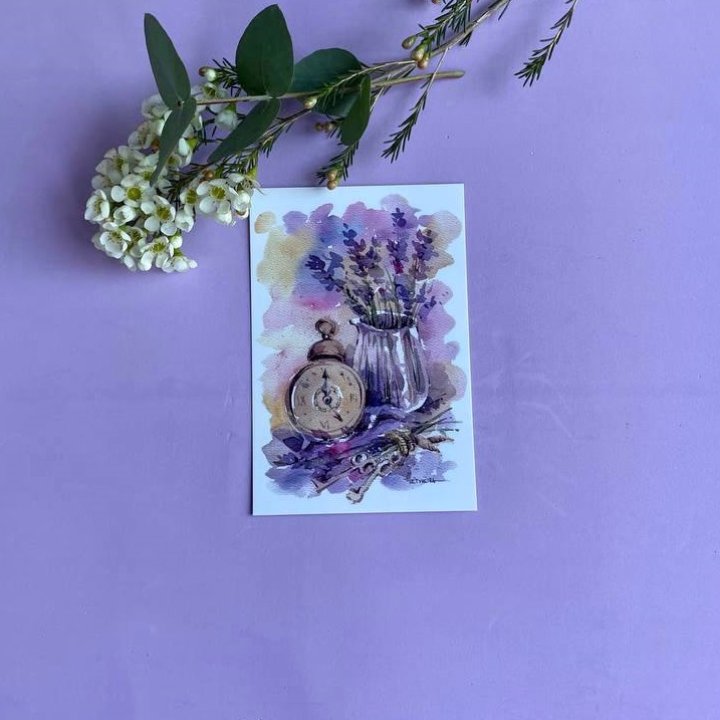 Открытка к букету "Часы" в Якутске