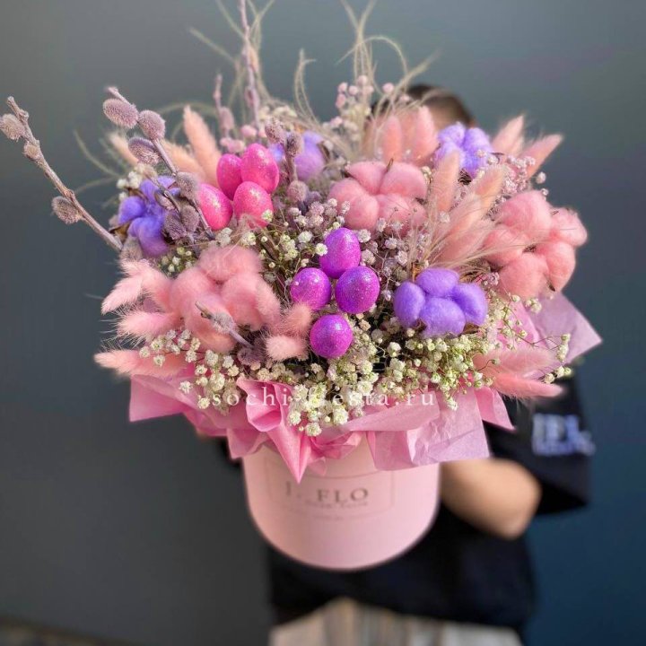 Сухоцветы в коробке  в Якутске