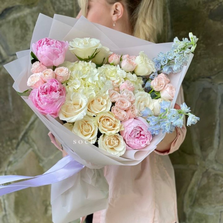 Букет с пионами "Богема" в Якутске