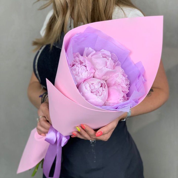 Букет пионов "Файв" в Якутске