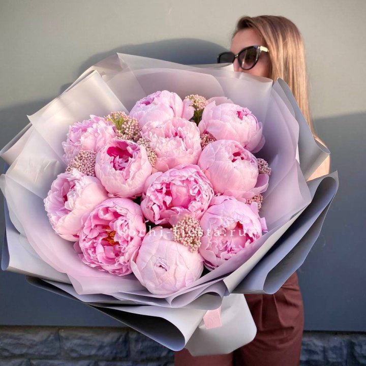 Букет с пионами "Стайл" в Якутске