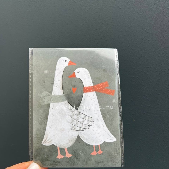 Открытка к букету "Гуси” в Якутске