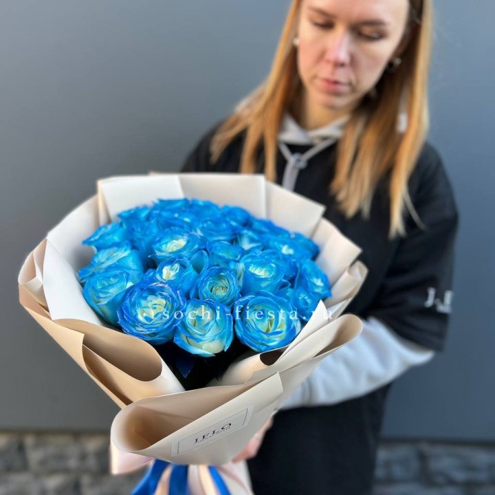 Букет синих роз блю логан в Якутске