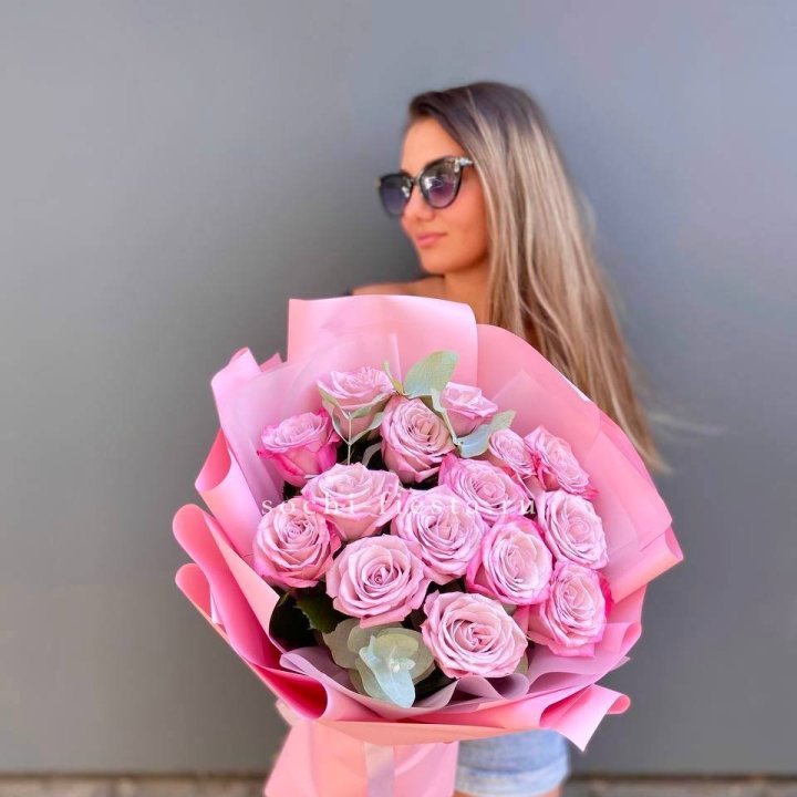 Букет розовых роз 2 в Якутске