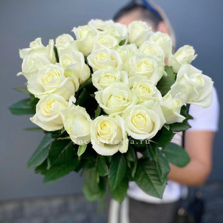 Голландские розы белые 25 в Якутске