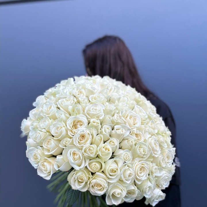 Охапка из 101 белой розы  в Якутске