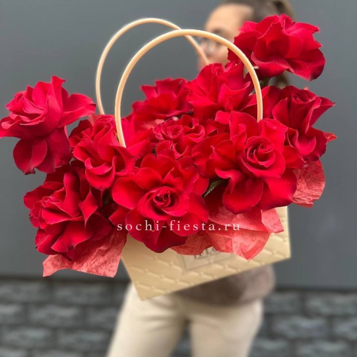 Французские розы в сумочке в Якутске