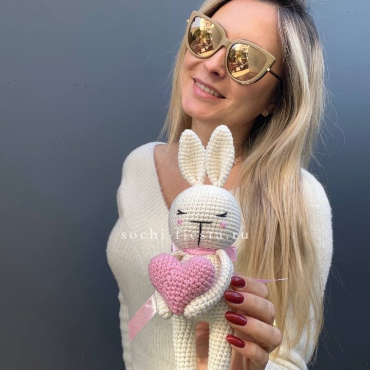 Зайка с сердцем ручной работы в Якутске