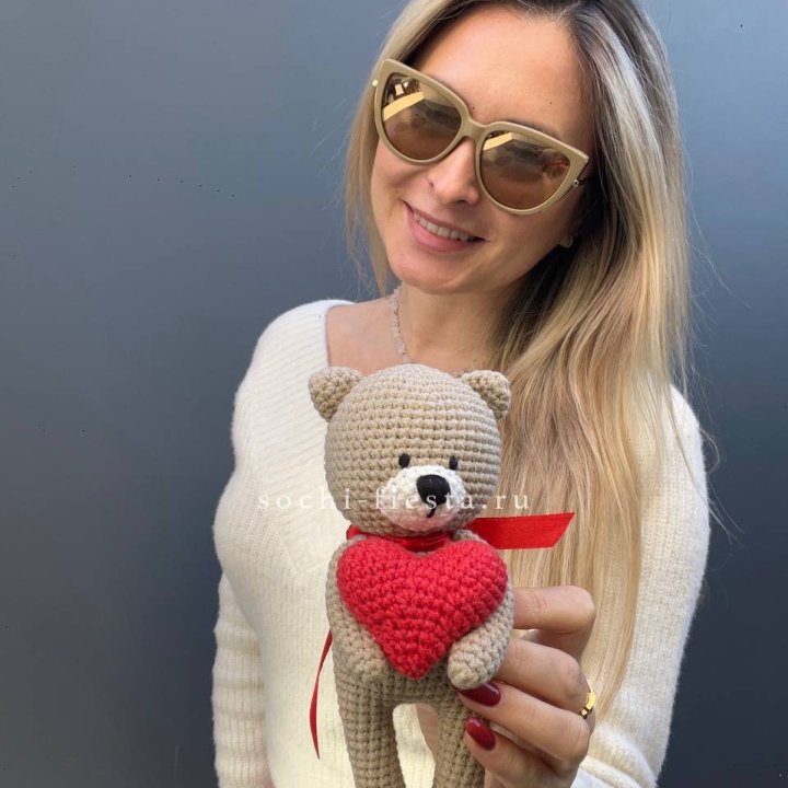 Мишка с сердцем ручной работы в Якутске