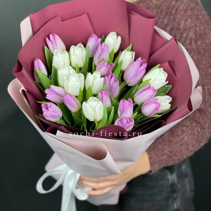 25 тюльпанов микс в Якутске