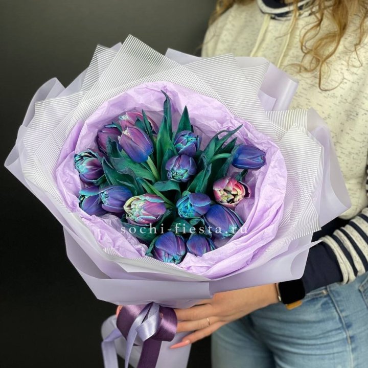 Букет тюльпанов "Пандора" в Якутске
