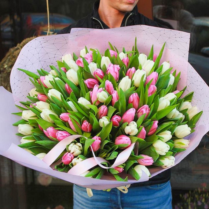 101 тюльпан микс в Якутске