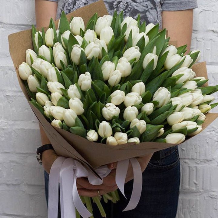 101 тюльпан сноу в Якутске