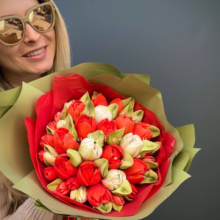 Зефирный букет из тюльпанов в Якутске